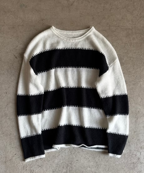 wide pitch border knit