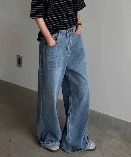loose wide denim