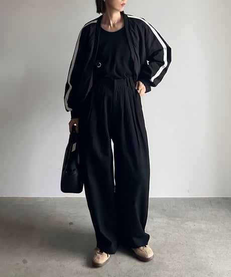 three tuck cotton slacks