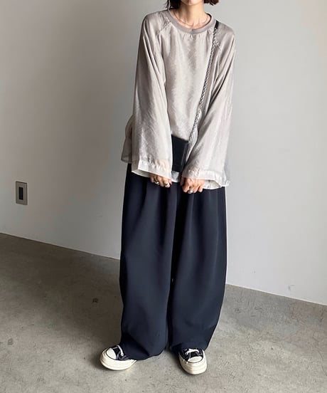sheer layered pullover
