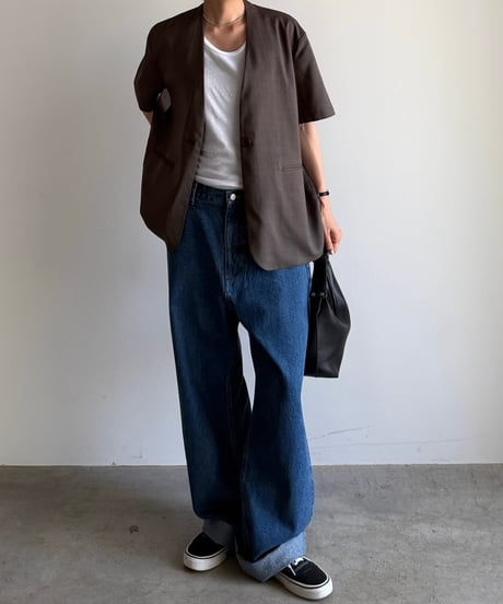 v-collar short sleeve jacket (set up対応)