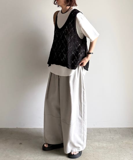 linen blend relax pants