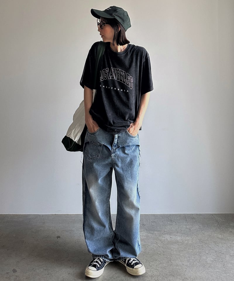 point damage straight denim | ARULLE