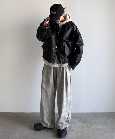rib stripe easy pants