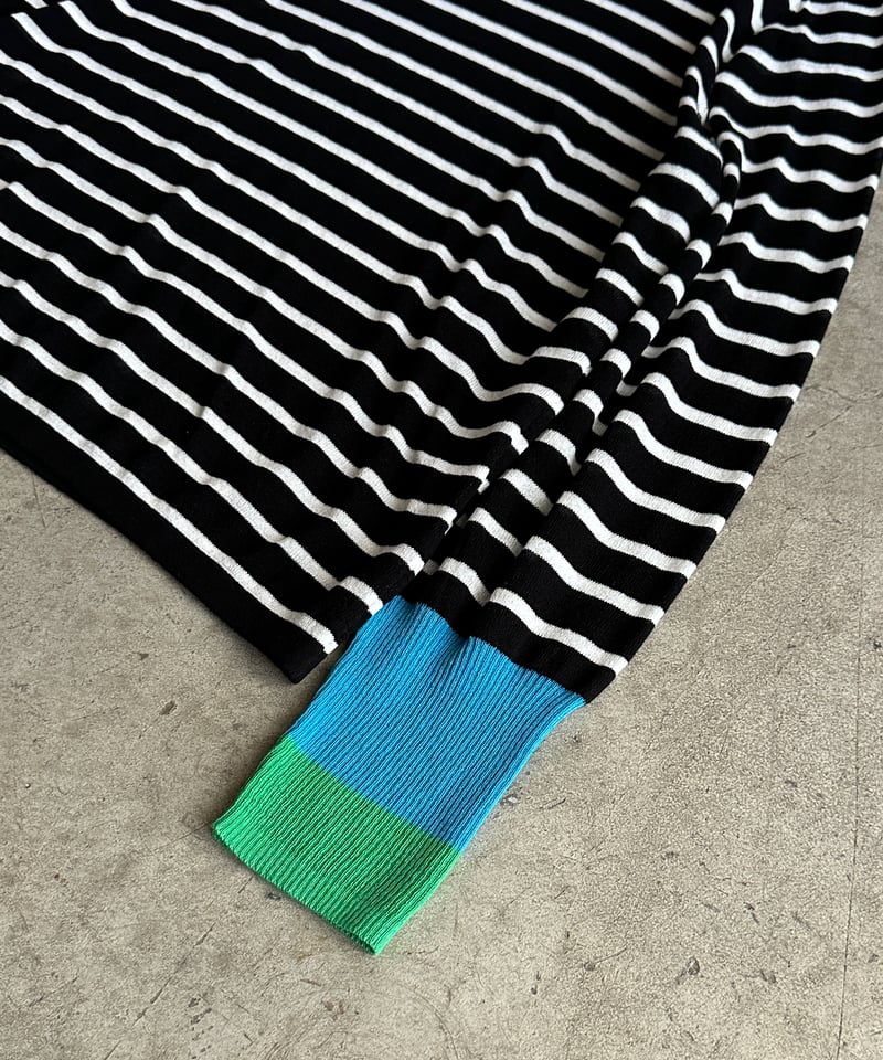 【ARULLE 】カラーカフボーダーカットソー ARULLE 】カラーカフボーダーカットソー