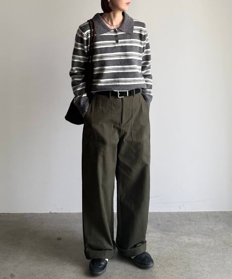 border knit polo