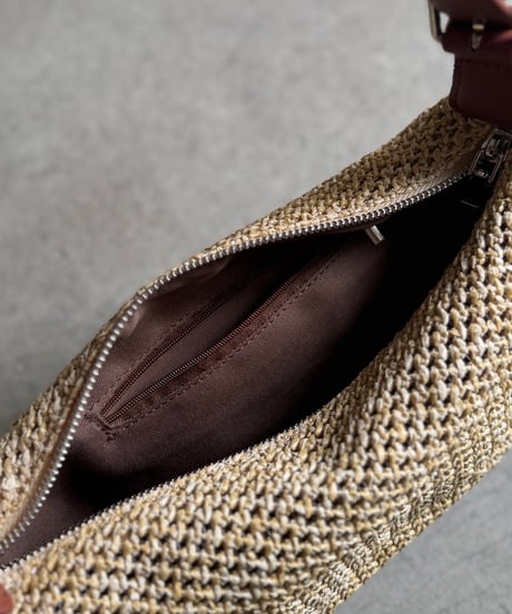 paper straw one shoulder bag【予約商品】