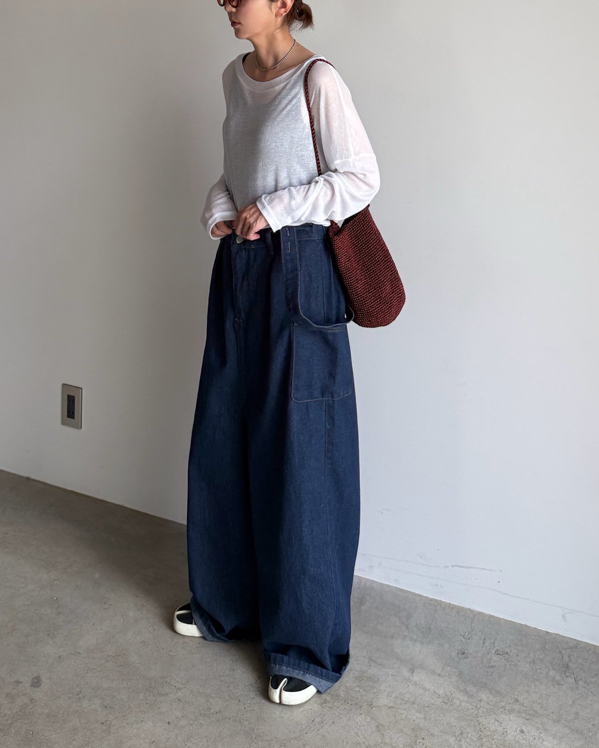 strap denim pants | ARULLE