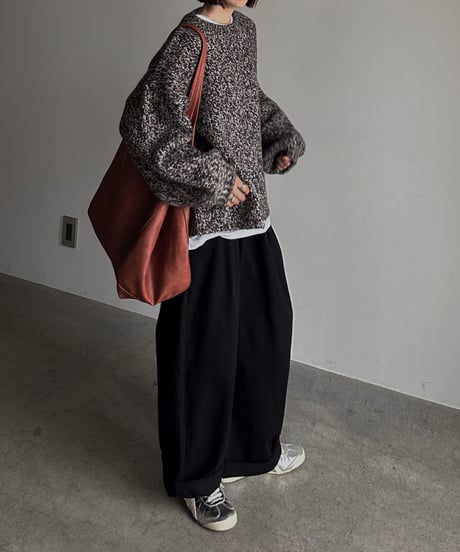 three tuck cotton slacks
