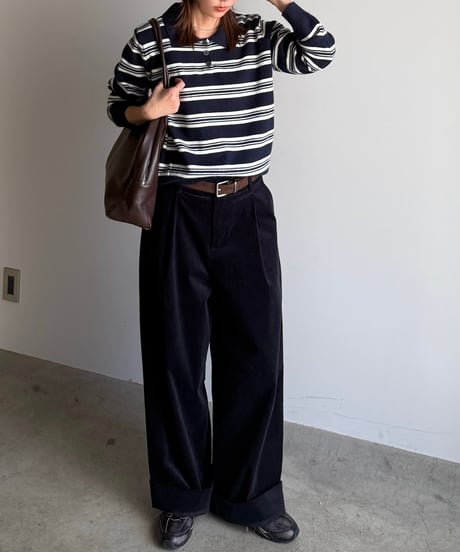 border knit polo