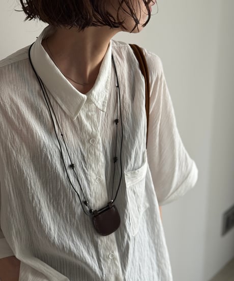 leather motif necklace【一部予約】