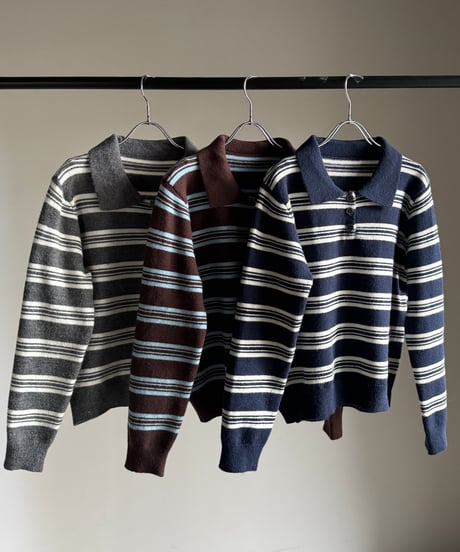 border knit polo