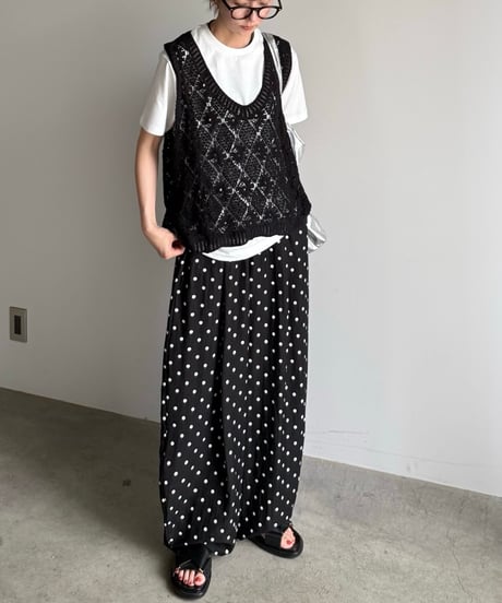 knit lace vest
