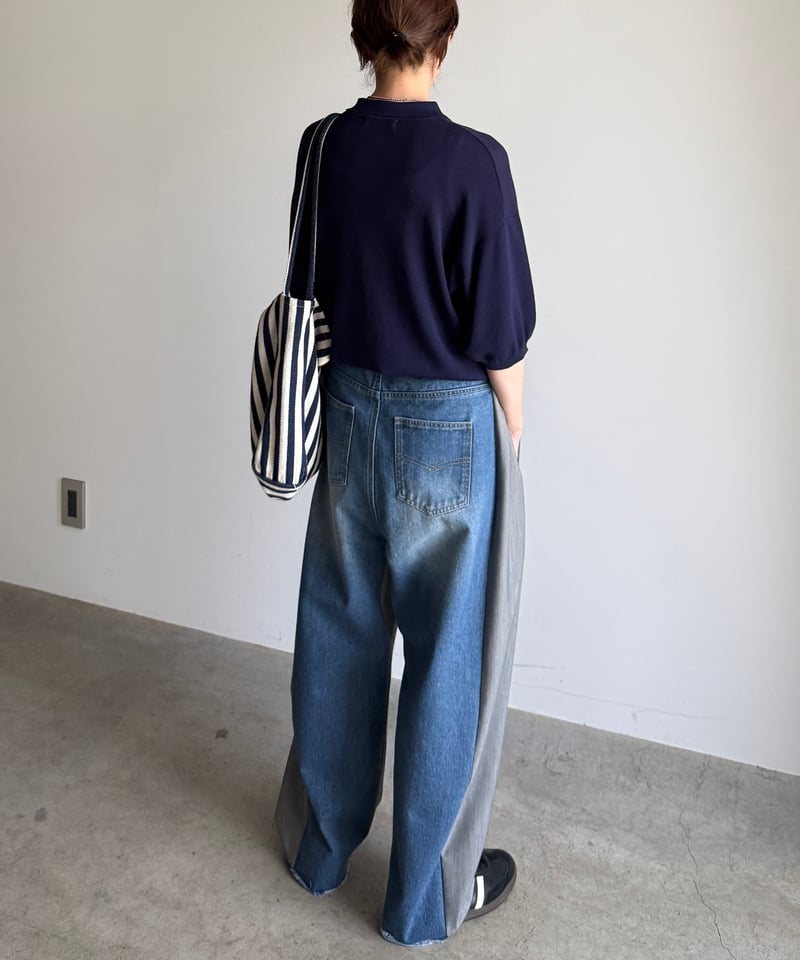 half & half denim pants【一部予約】 | ARULLE