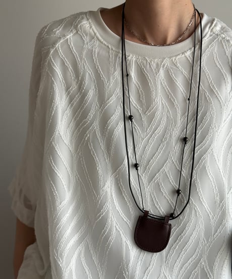 leather motif necklace【一部予約】