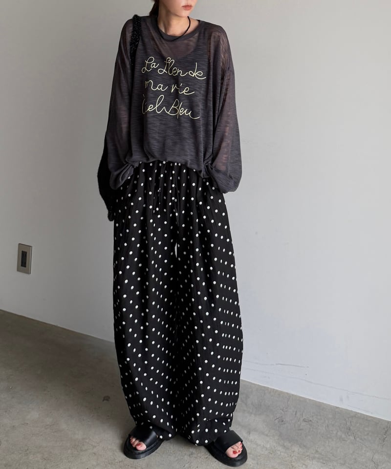 graphic sheer cut sew | ARULLE