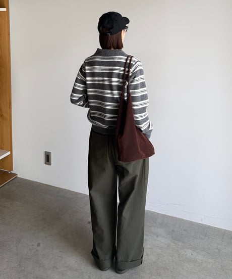 border knit polo