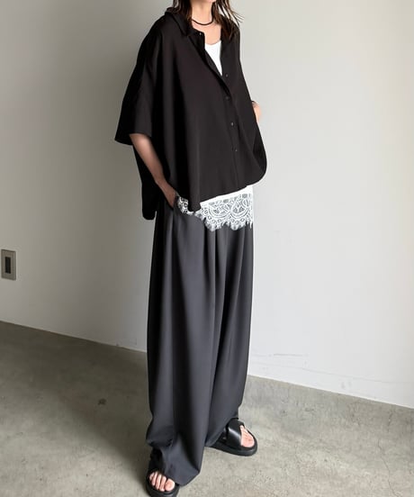 back gather sheer shirt【一部予約】