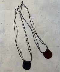 leather motif necklace【一部予約】