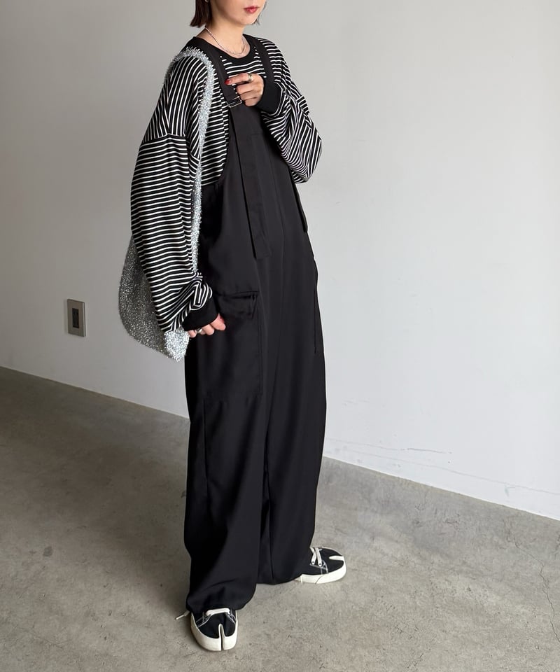 wide straight salopette | ARULLE