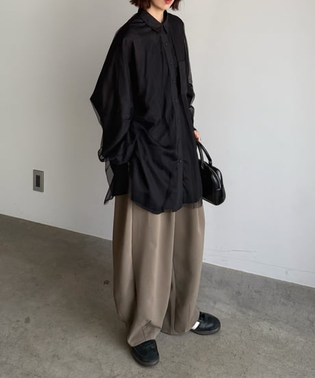 tulle over gauze shirt