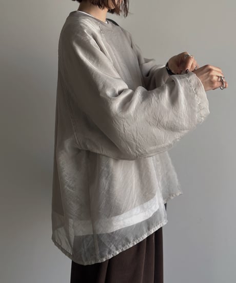sheer layered pullover