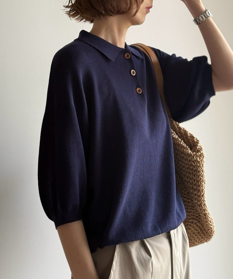 summer knit polo | ARULLE