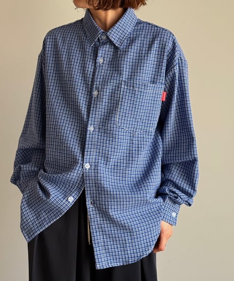 blue check over shirt