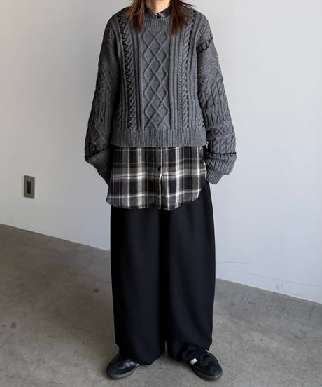 hand stitch cable knit