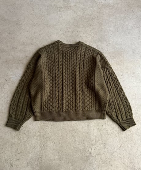 【POPUP】aran cable knit pullover
