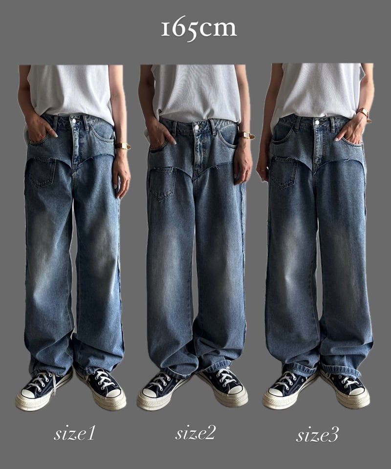 ARULLE ダメージデニム　さらにお値下げ ARULE ジーンズ 「ARULE/アルール」切り替えダメージデザイン