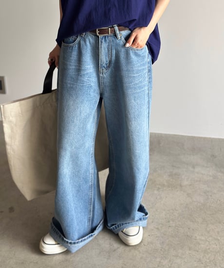 loose wide denim