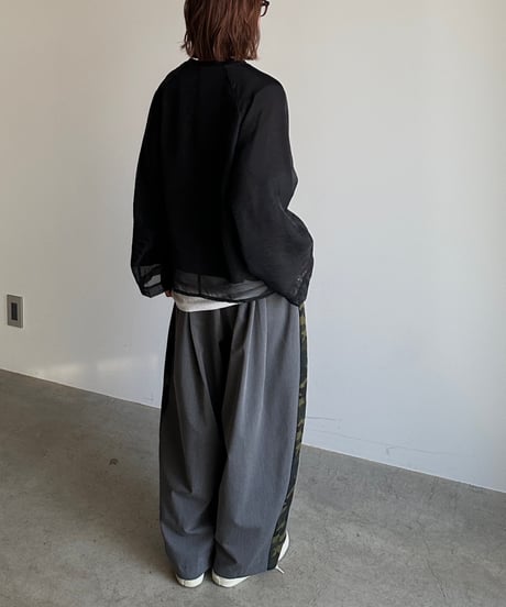 sheer layered pullover