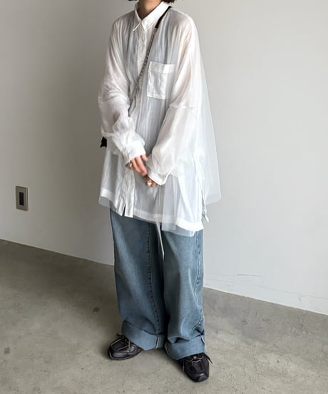 tulle over gauze shirt