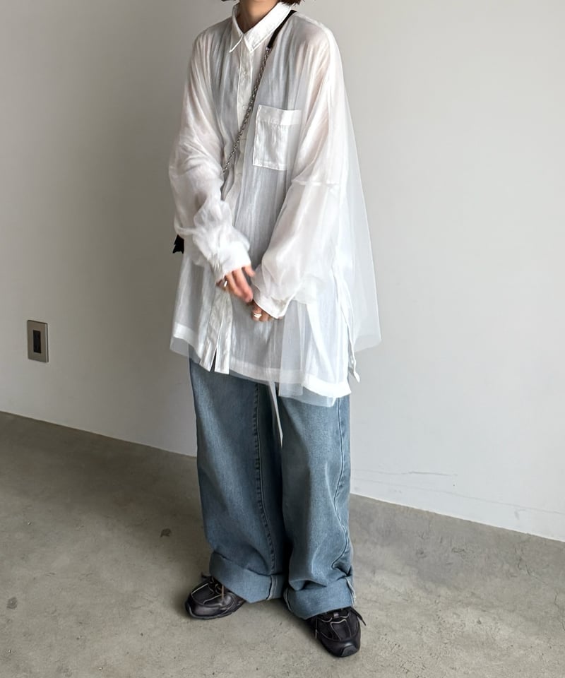 tulle over gauze shirt | ARULLE