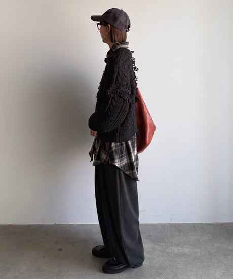 fringe knit cardigan