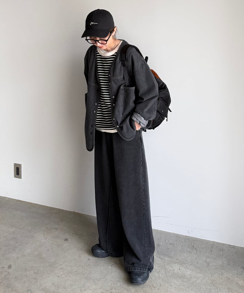 v-collar denim jacket | ARULLE