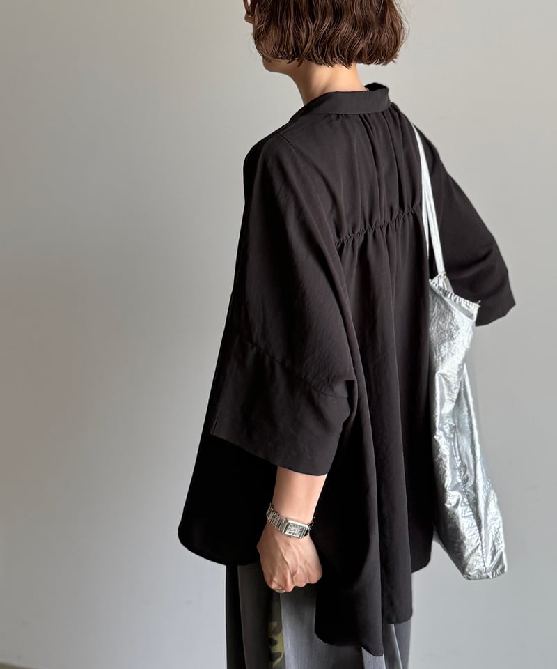 back gather sheer shirt【一部予約】 | ARULLE