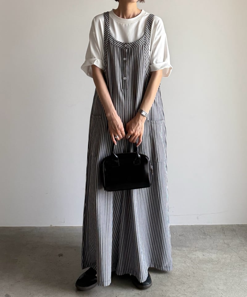 stripe over salopette【8月初旬】 | ARULLE