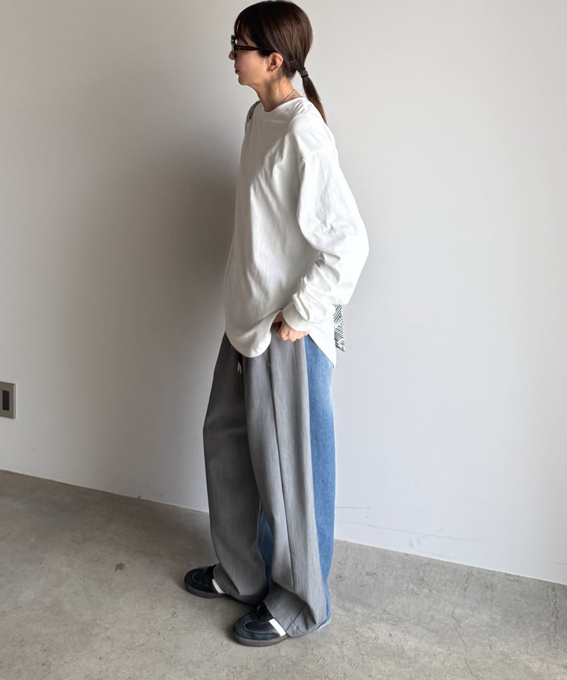half & half denim pants【一部予約】 | ARULLE