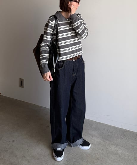 border knit polo