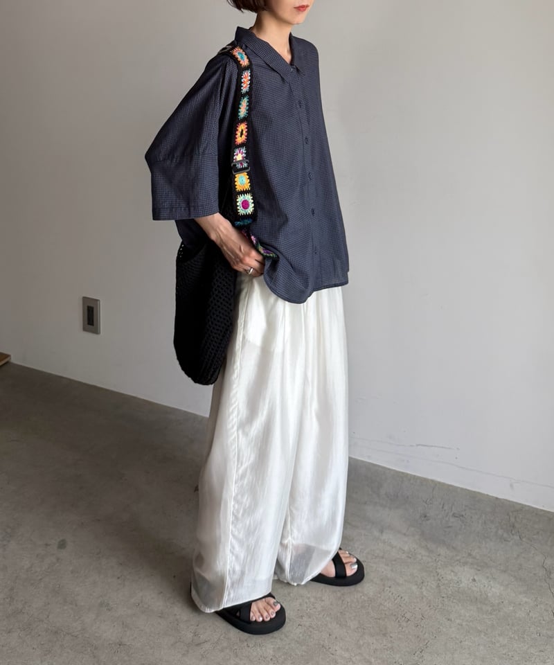back shirring check shirt【予約商品】 | ARULLE