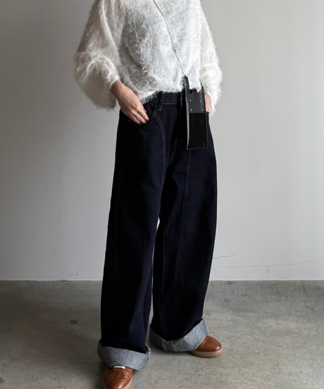 front stitch straight denim