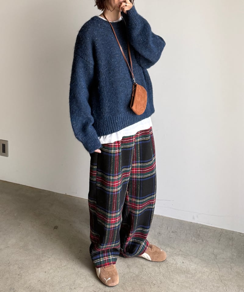 よしおくん ARULLE ロールアップウォームスラックス（チェック