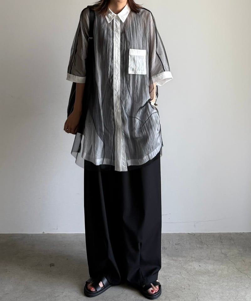 over tulle gauze shirt | ARULLE
