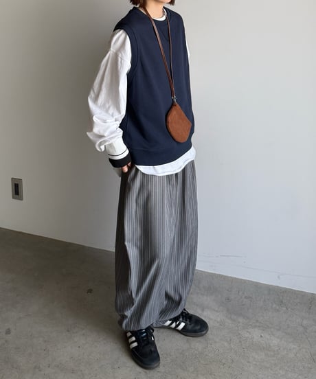 rib color long t-shirt