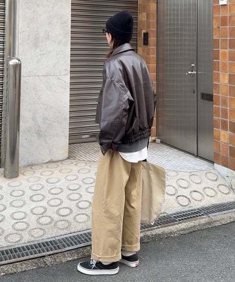 quilting fake leather jacket