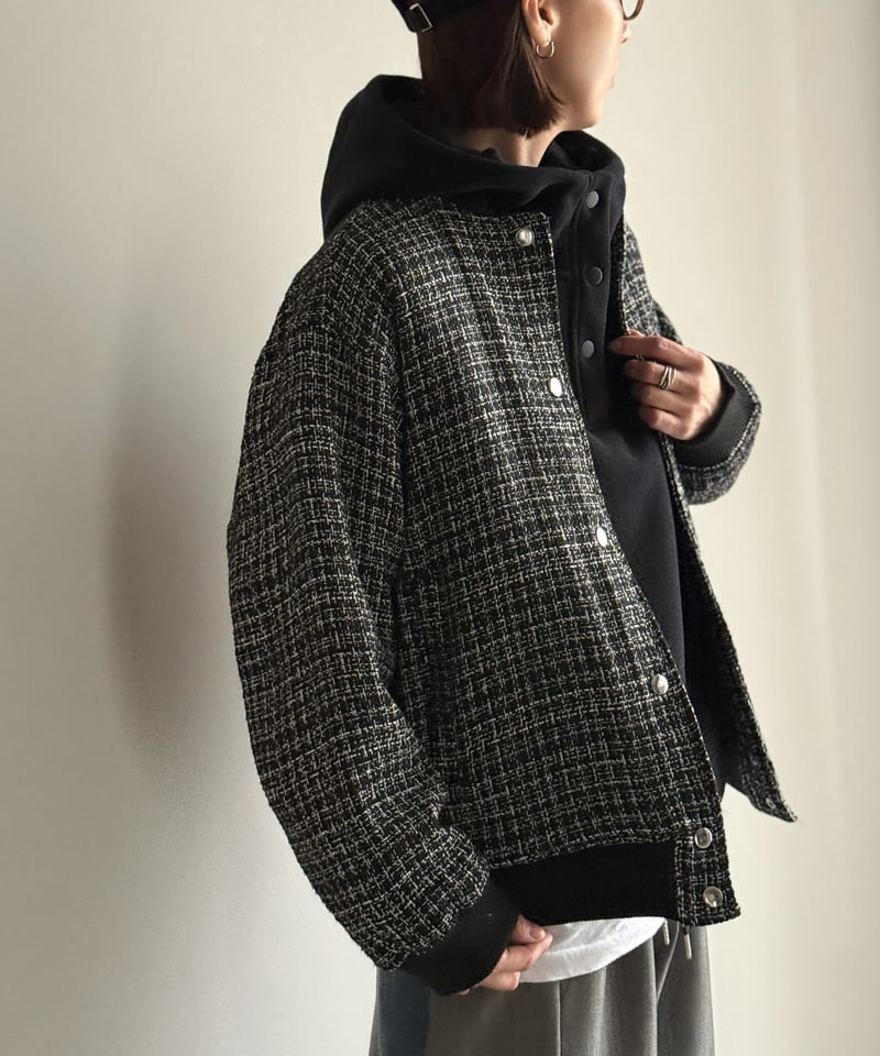 tweed stadium jacket【予約商品】 | ARULLE