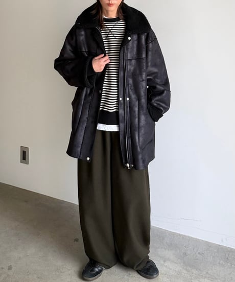 reversible mouton coat
