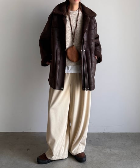 reversible mouton coat